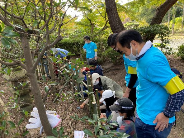 夢の家フェスティバル　竹垣つくり